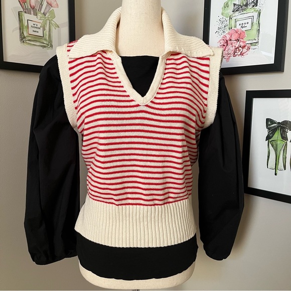 📍 NWT. Classic Collared V Neck Sweater Vest - Picture 6 of 14